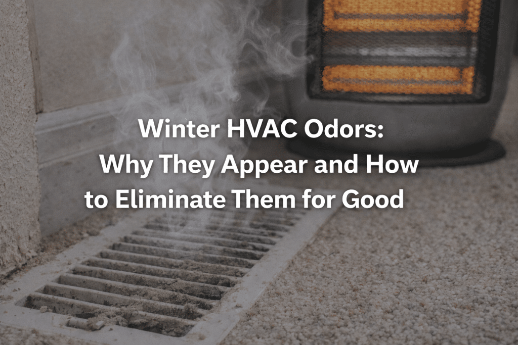 winter HVAC odors