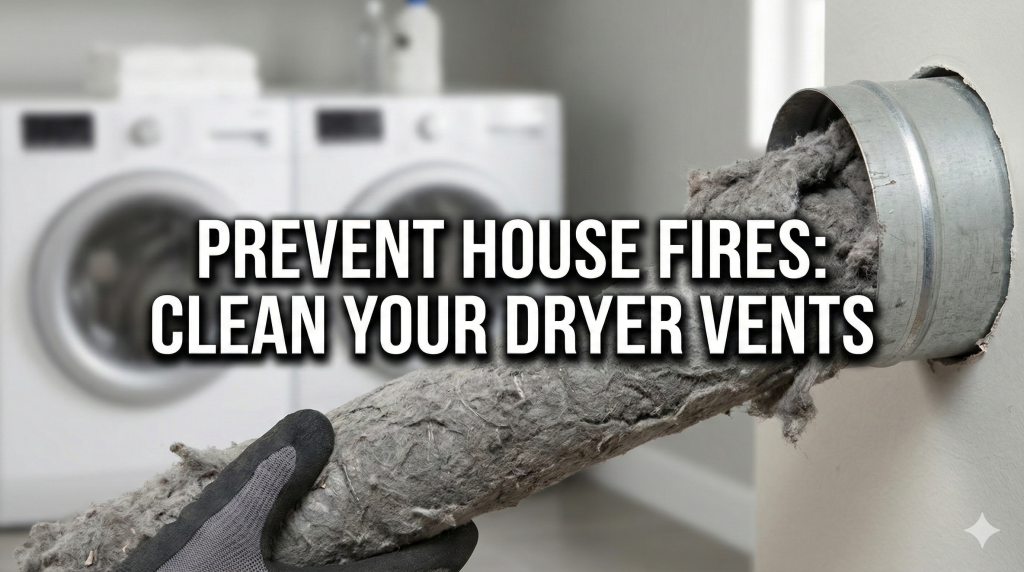 Dryer vent cleaning fire safety