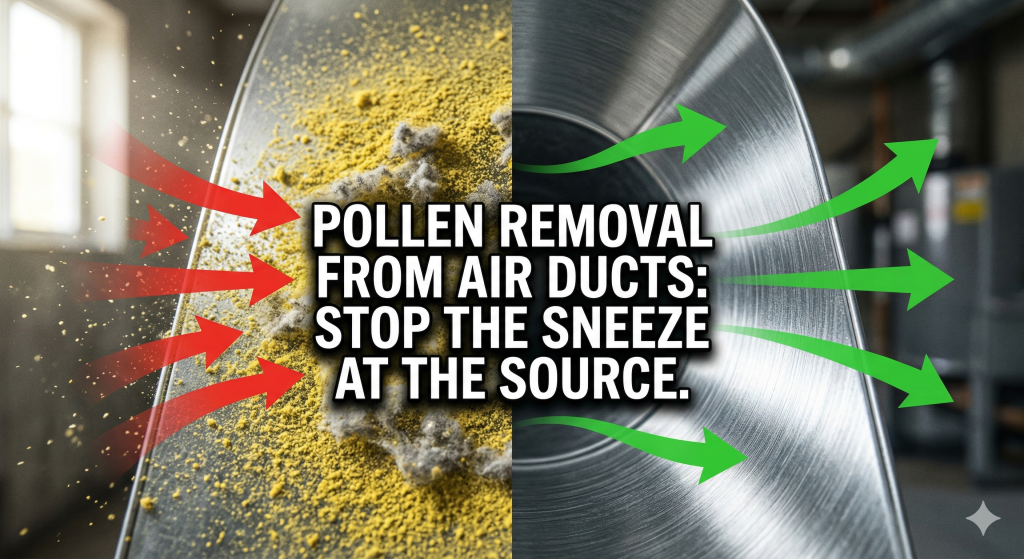 Pollen removal from air ducts