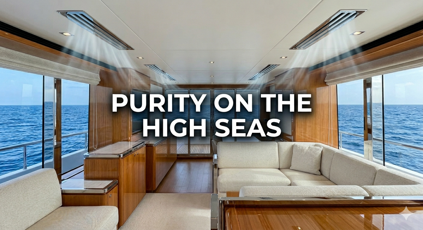 Luxury yacht air duct cleaning