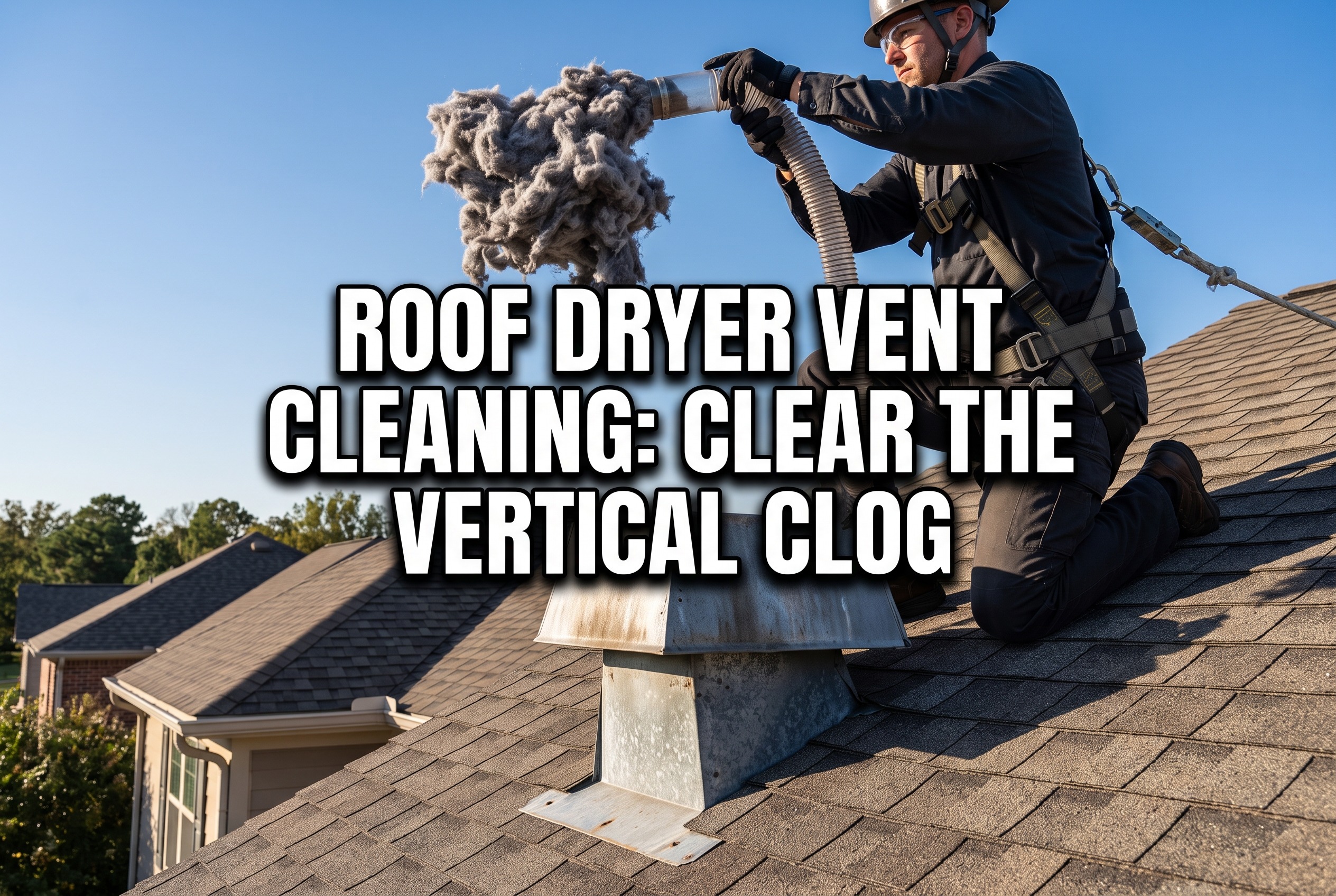 Roof dryer vent cleaning