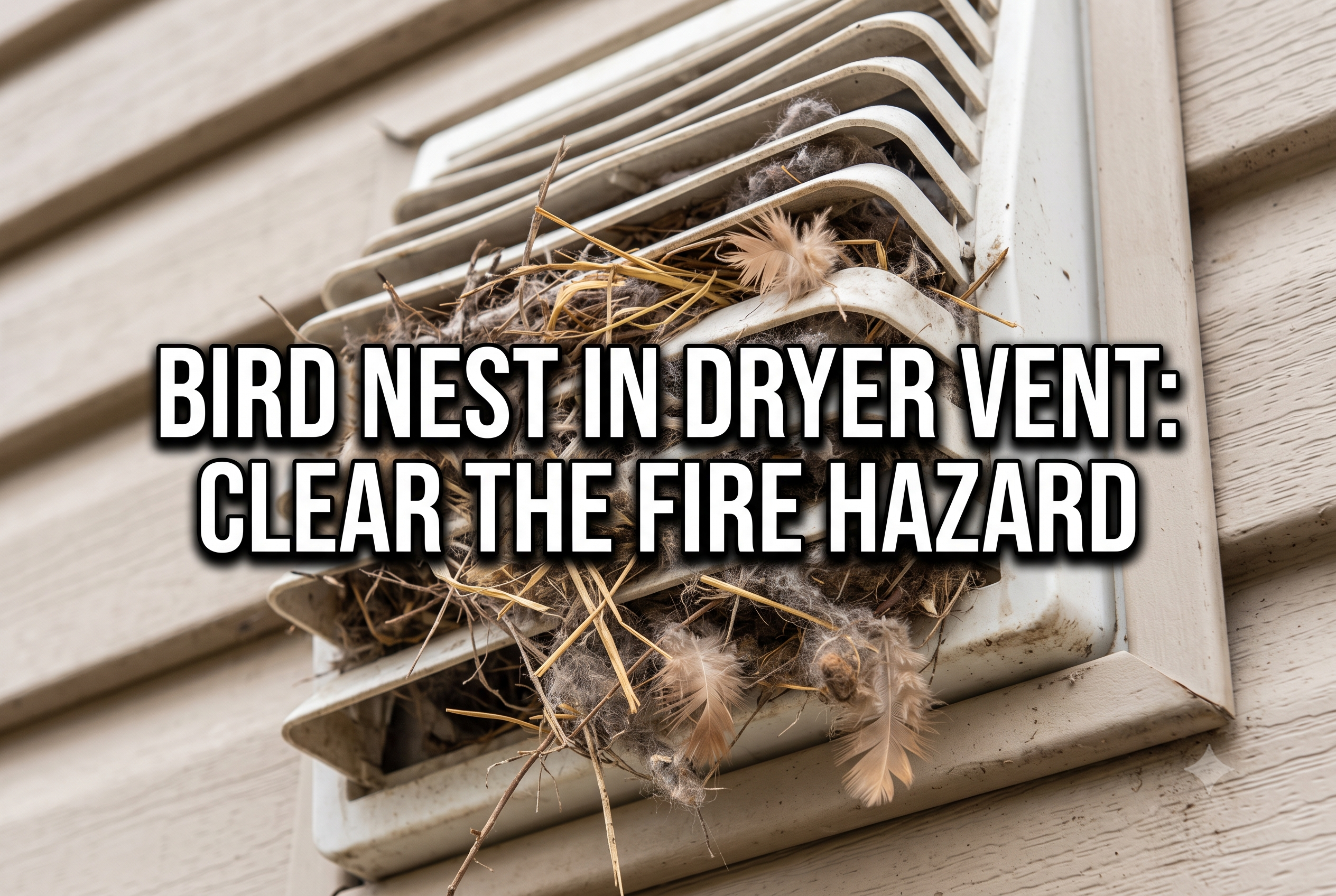 bird nest in dryer vent