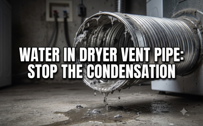 Water in Dryer Vent Pipe: Causes, Risks, and Solutions