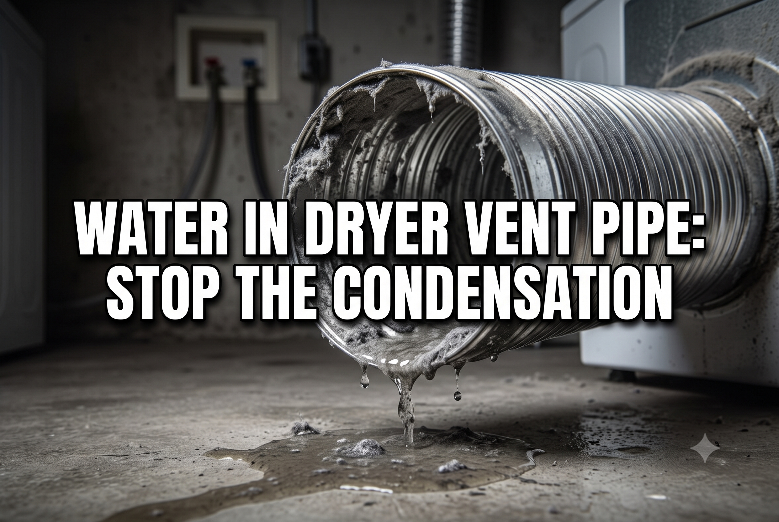 water in dryer vent pipe