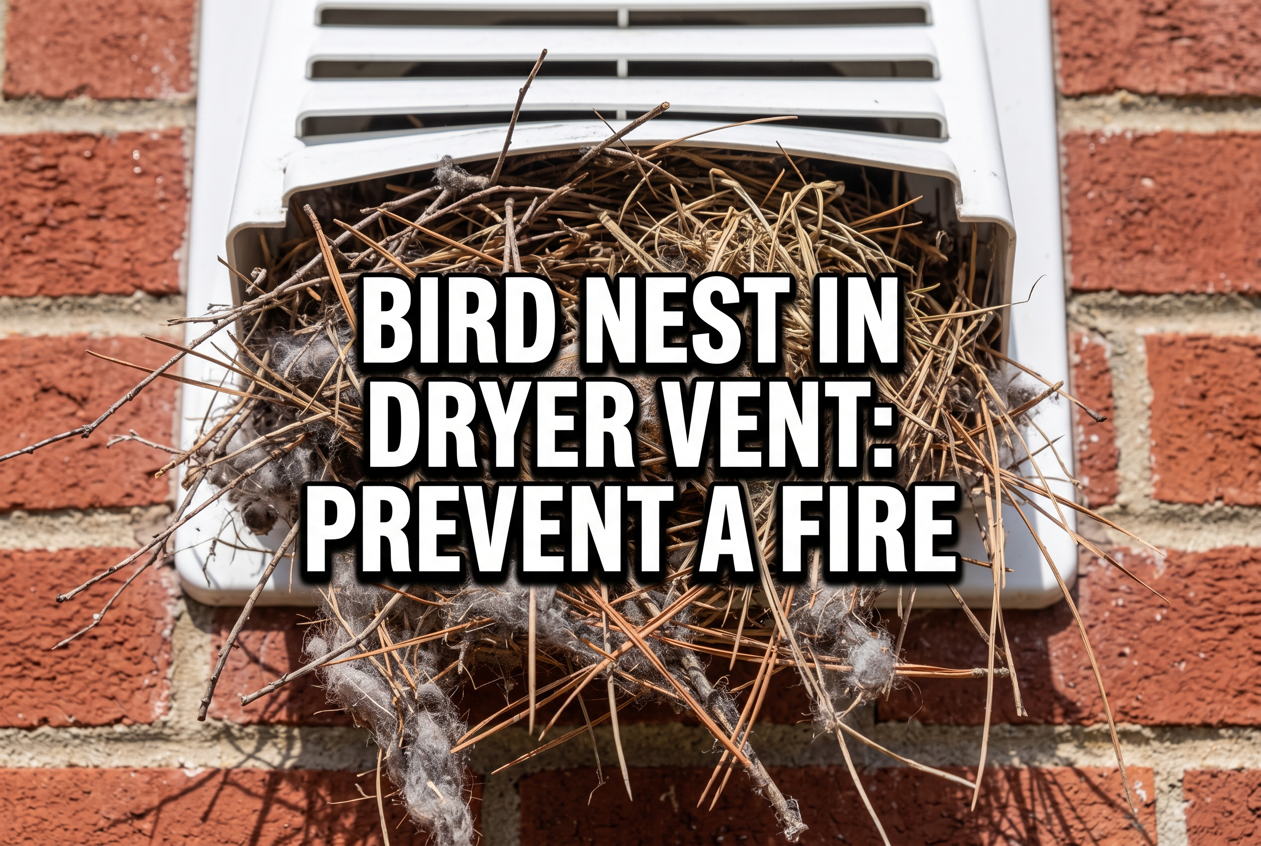 bird nest in dryer vent