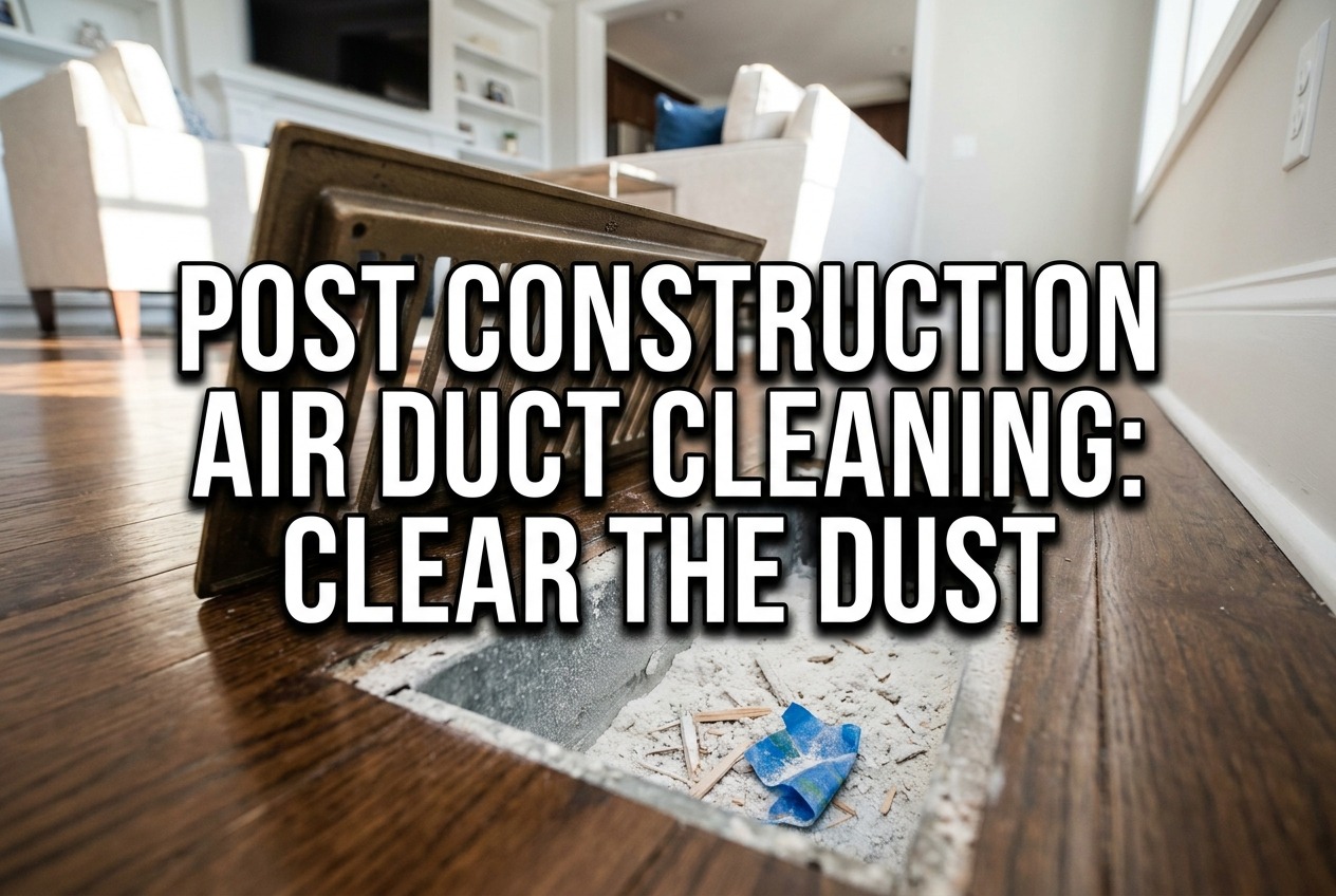 Post construction air duct cleaning